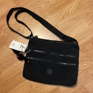 Kipling crossbody bag, black with monkey